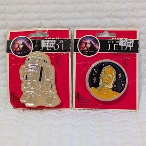 VTG Adam Joseph Star Wars R2D2 C-3PO Wall Plug In Night Lights Set of 2 *TESTED*